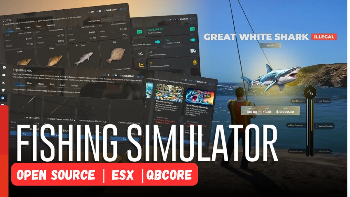 Fishing Simulator | ESX | QBCore | Open